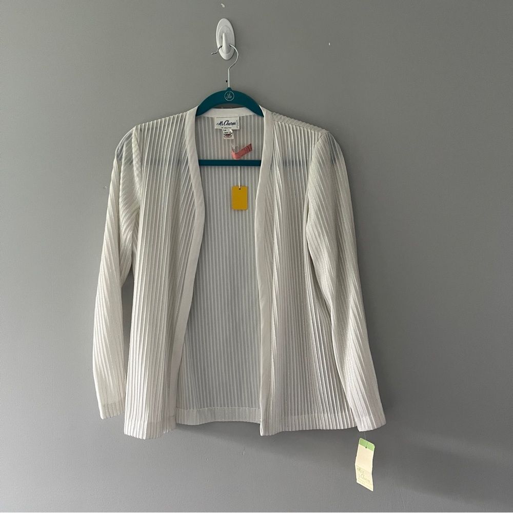 NEW Vintage Ms Charm Open Front Knit Jacket Lightweight